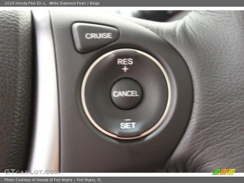 White Diamond Pearl / Beige 2016 Honda Pilot EX-L