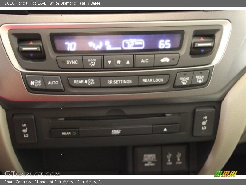 White Diamond Pearl / Beige 2016 Honda Pilot EX-L