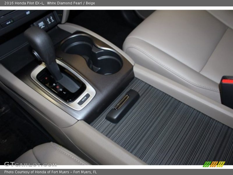 White Diamond Pearl / Beige 2016 Honda Pilot EX-L