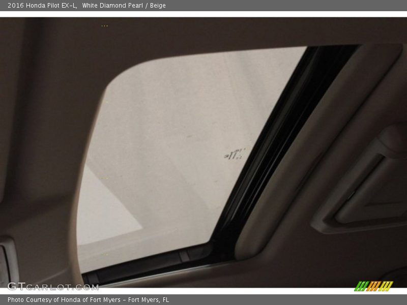 White Diamond Pearl / Beige 2016 Honda Pilot EX-L