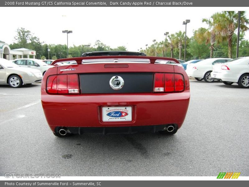 Dark Candy Apple Red / Charcoal Black/Dove 2008 Ford Mustang GT/CS California Special Convertible