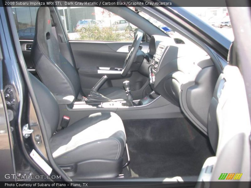Dark Gray Metallic / Carbon Black/Graphite Gray Alcantara 2008 Subaru Impreza WRX STi