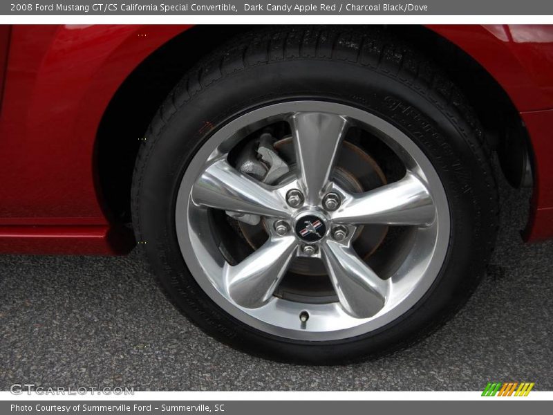 Dark Candy Apple Red / Charcoal Black/Dove 2008 Ford Mustang GT/CS California Special Convertible