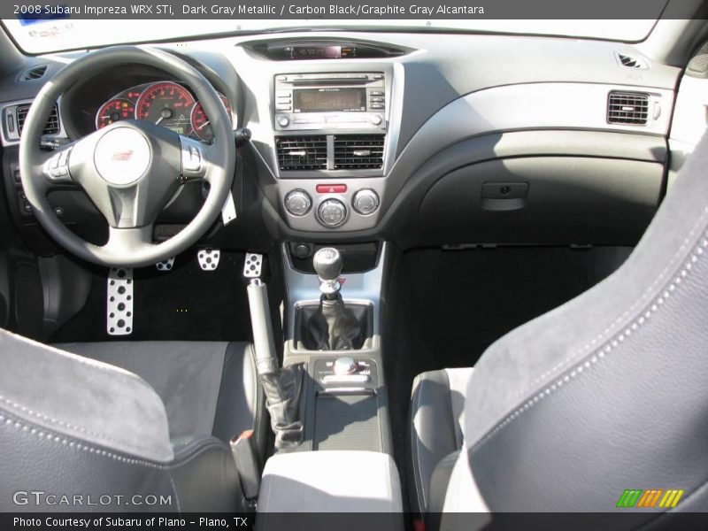 Dark Gray Metallic / Carbon Black/Graphite Gray Alcantara 2008 Subaru Impreza WRX STi
