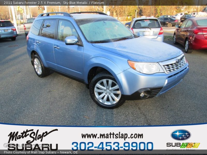 Sky Blue Metallic / Platinum 2011 Subaru Forester 2.5 X Premium