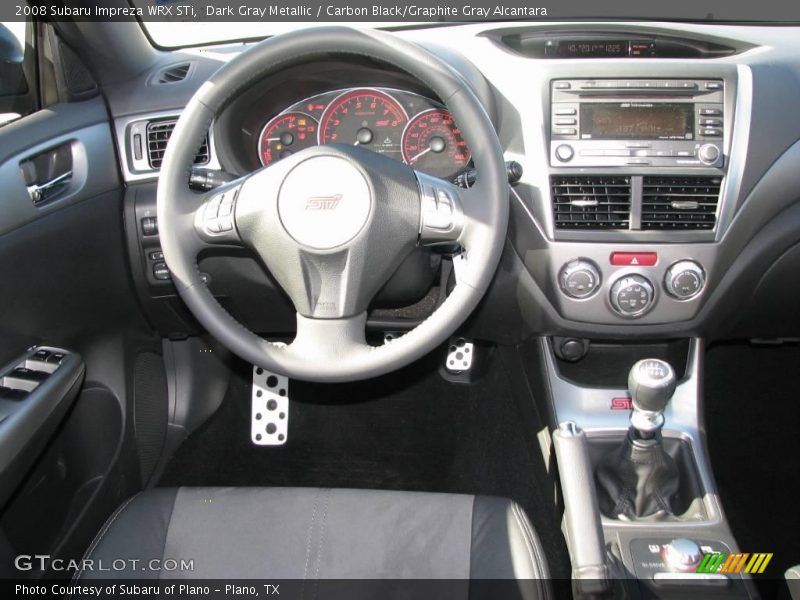 Dark Gray Metallic / Carbon Black/Graphite Gray Alcantara 2008 Subaru Impreza WRX STi