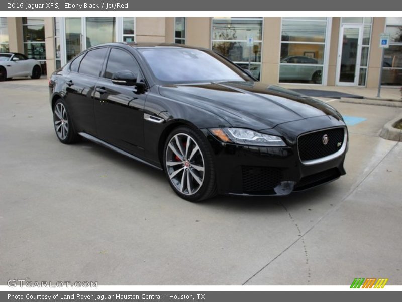 Ebony Black / Jet/Red 2016 Jaguar XF S