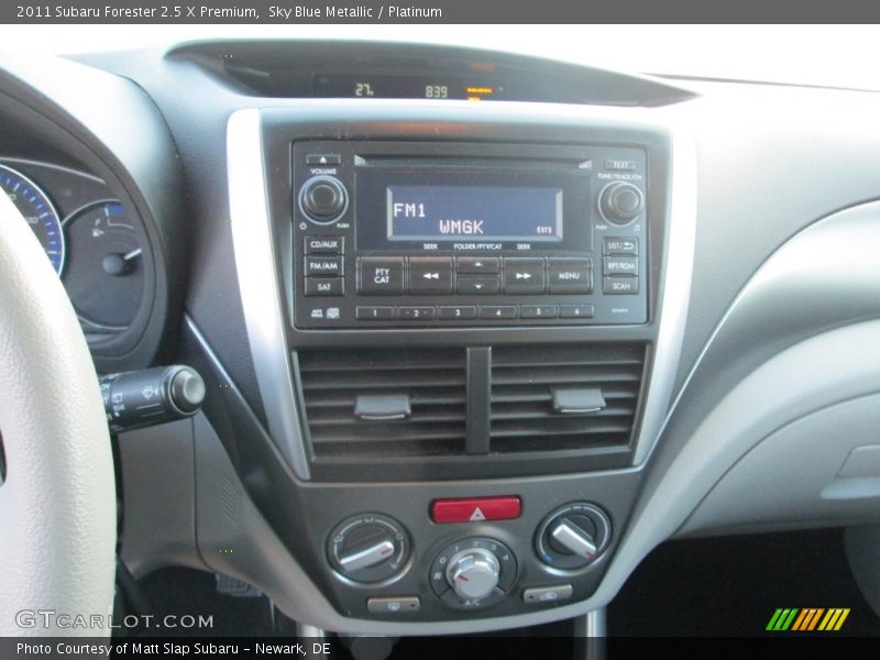 Sky Blue Metallic / Platinum 2011 Subaru Forester 2.5 X Premium