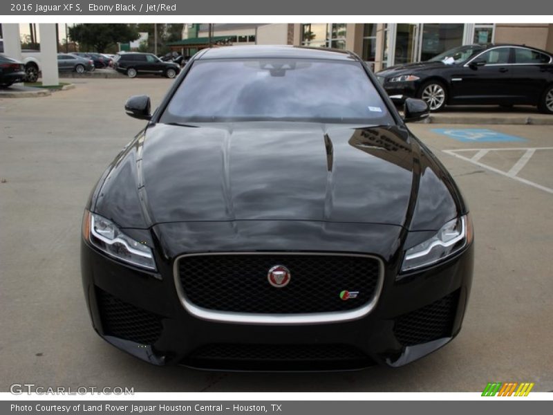 Ebony Black / Jet/Red 2016 Jaguar XF S
