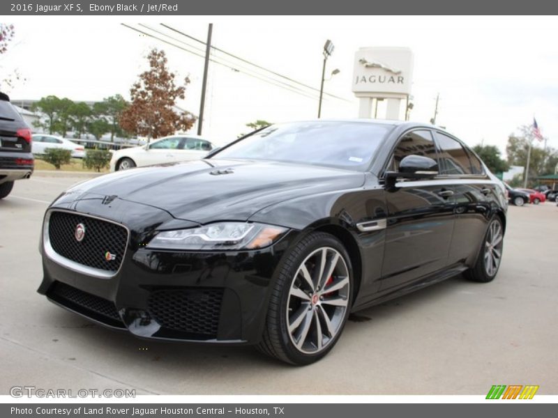 Ebony Black / Jet/Red 2016 Jaguar XF S