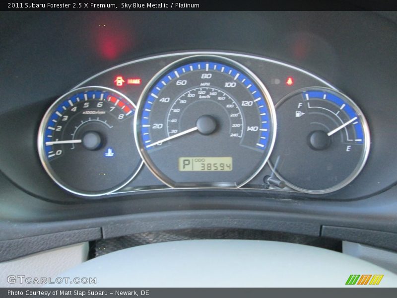 Sky Blue Metallic / Platinum 2011 Subaru Forester 2.5 X Premium