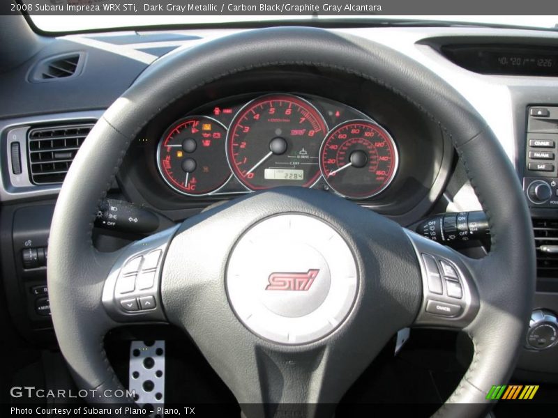 Dark Gray Metallic / Carbon Black/Graphite Gray Alcantara 2008 Subaru Impreza WRX STi
