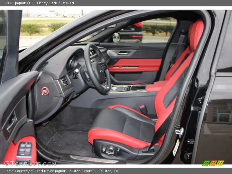 Ebony Black / Jet/Red 2016 Jaguar XF S