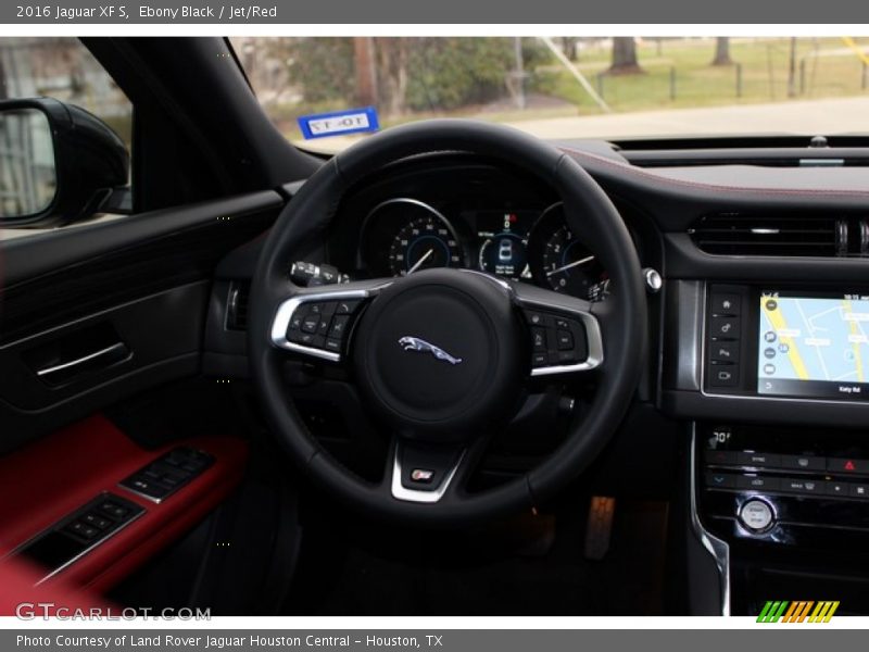 Ebony Black / Jet/Red 2016 Jaguar XF S