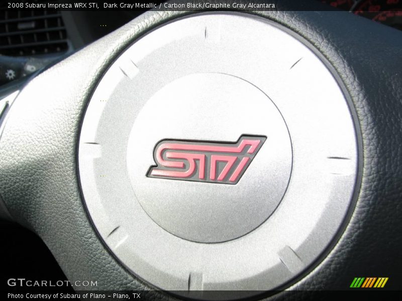 Dark Gray Metallic / Carbon Black/Graphite Gray Alcantara 2008 Subaru Impreza WRX STi