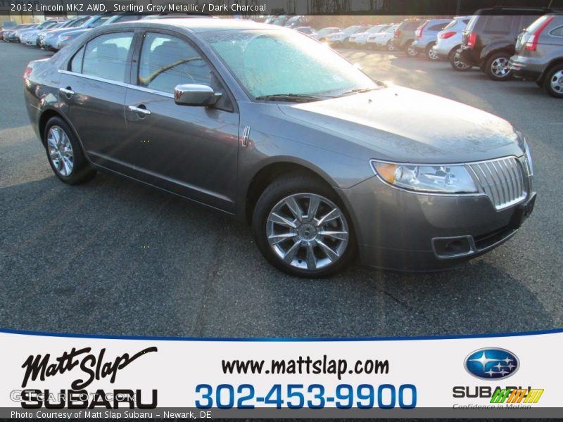 Sterling Gray Metallic / Dark Charcoal 2012 Lincoln MKZ AWD