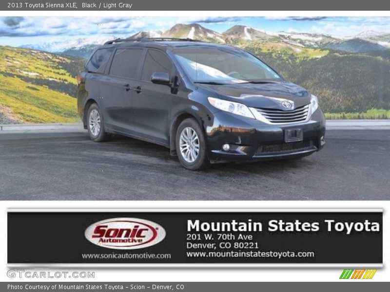Black / Light Gray 2013 Toyota Sienna XLE