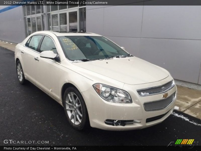 White Diamond Tricoat / Cocoa/Cashmere 2012 Chevrolet Malibu LTZ
