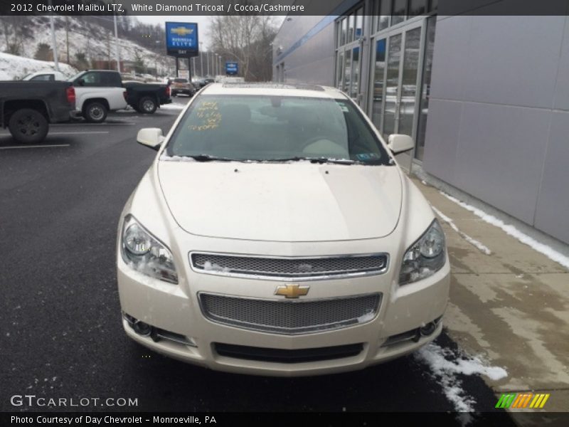 White Diamond Tricoat / Cocoa/Cashmere 2012 Chevrolet Malibu LTZ
