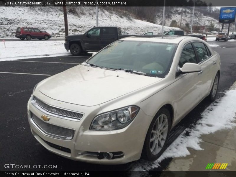 White Diamond Tricoat / Cocoa/Cashmere 2012 Chevrolet Malibu LTZ