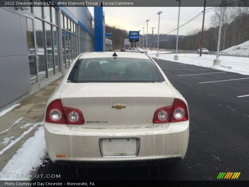 White Diamond Tricoat / Cocoa/Cashmere 2012 Chevrolet Malibu LTZ