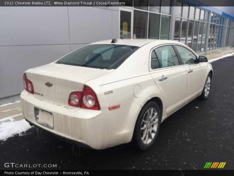 White Diamond Tricoat / Cocoa/Cashmere 2012 Chevrolet Malibu LTZ