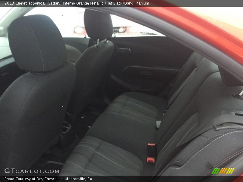 Inferno Orange Metallic / Jet Black/Dark Titanium 2013 Chevrolet Sonic LT Sedan