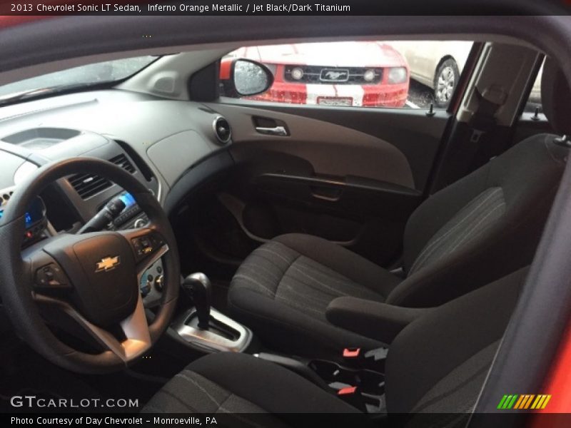 Inferno Orange Metallic / Jet Black/Dark Titanium 2013 Chevrolet Sonic LT Sedan
