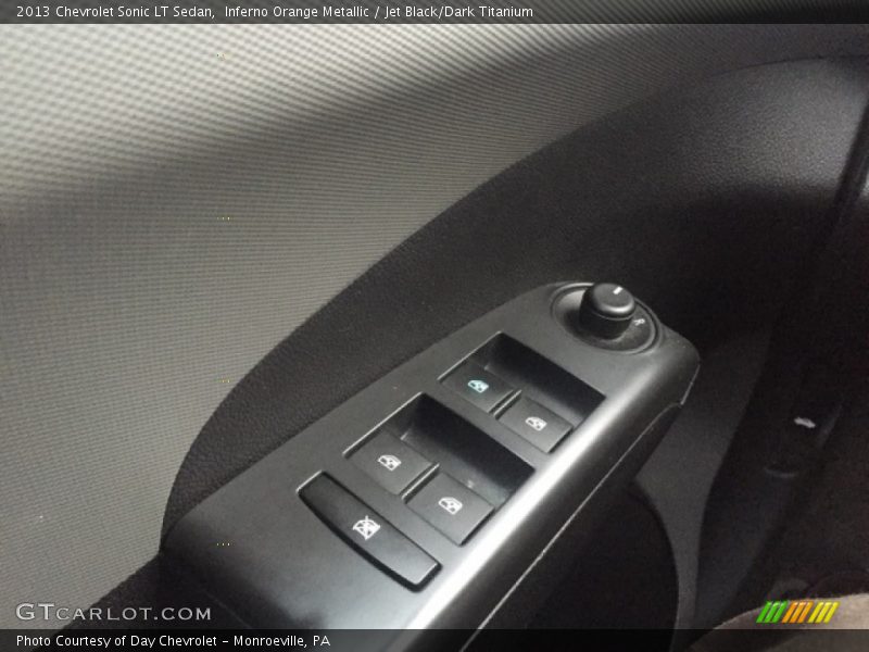 Inferno Orange Metallic / Jet Black/Dark Titanium 2013 Chevrolet Sonic LT Sedan