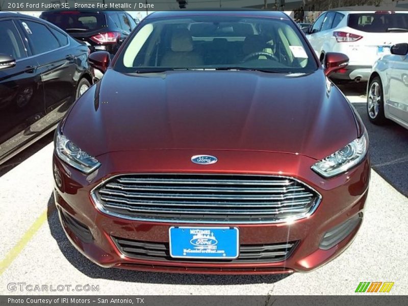 Bronze Fire Metallic / Dune 2016 Ford Fusion SE