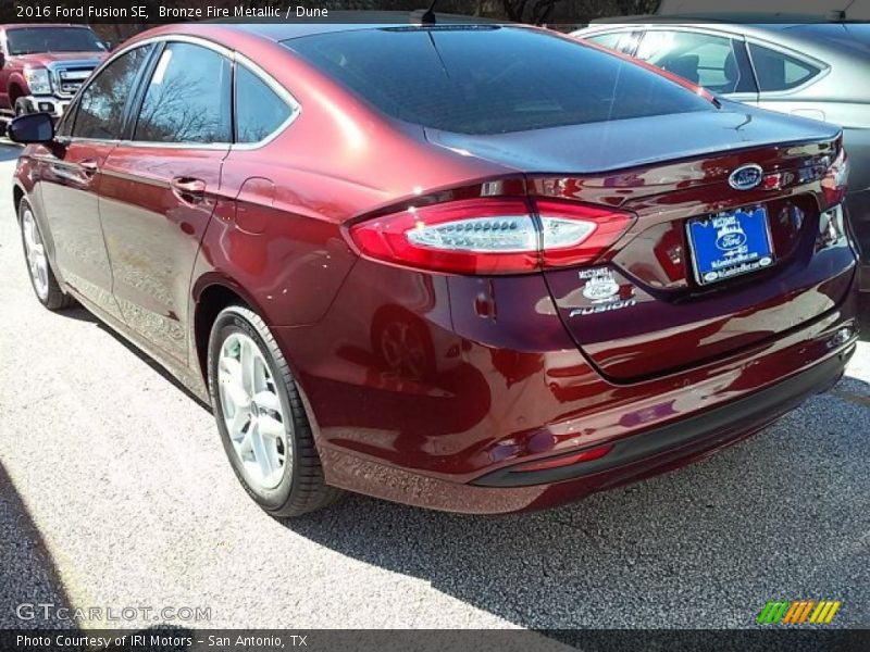 Bronze Fire Metallic / Dune 2016 Ford Fusion SE