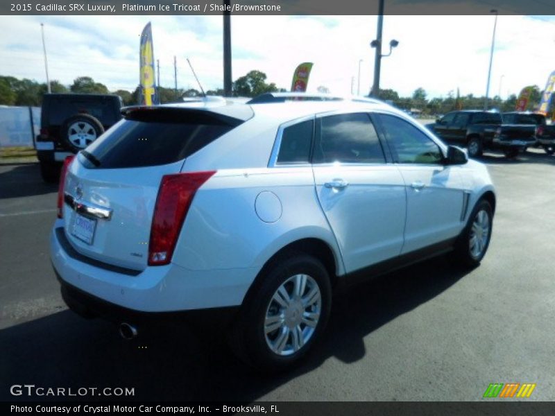 Platinum Ice Tricoat / Shale/Brownstone 2015 Cadillac SRX Luxury