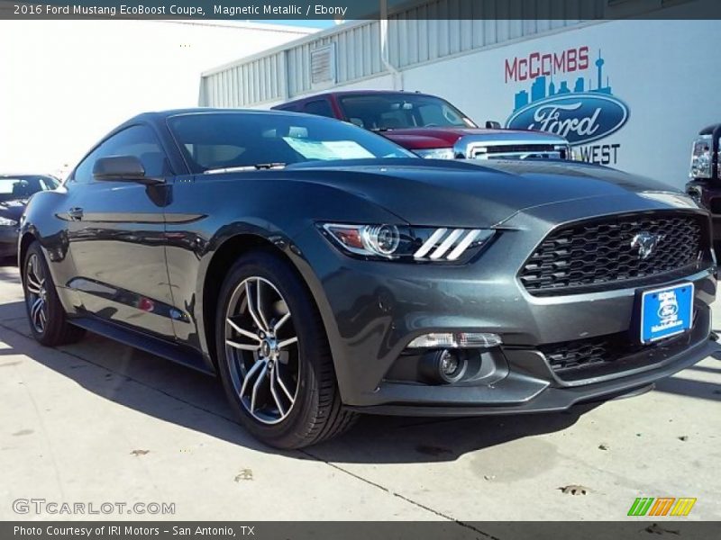 Magnetic Metallic / Ebony 2016 Ford Mustang EcoBoost Coupe