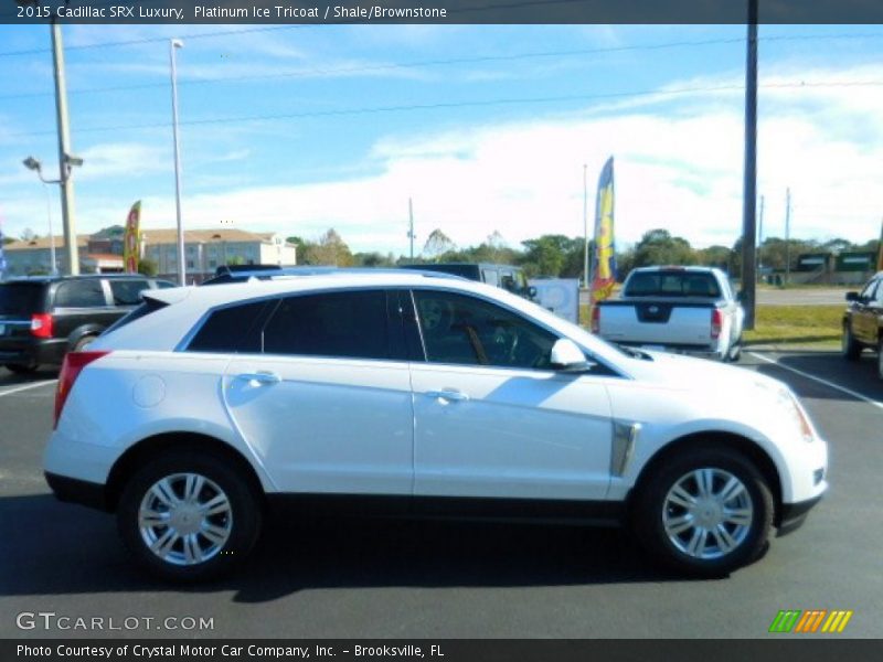 Platinum Ice Tricoat / Shale/Brownstone 2015 Cadillac SRX Luxury