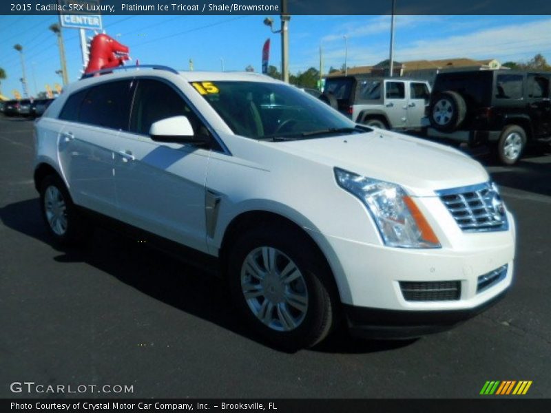 Platinum Ice Tricoat / Shale/Brownstone 2015 Cadillac SRX Luxury
