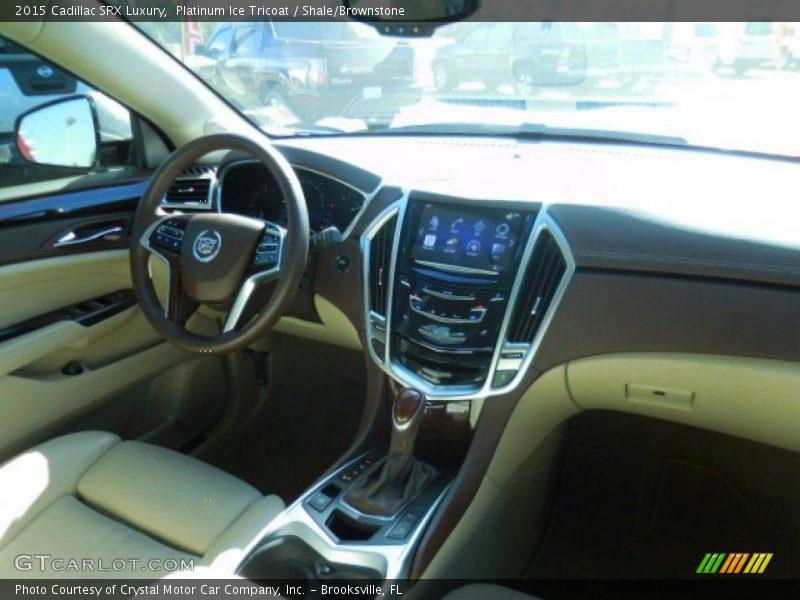 Platinum Ice Tricoat / Shale/Brownstone 2015 Cadillac SRX Luxury