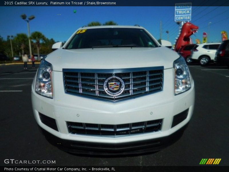 Platinum Ice Tricoat / Shale/Brownstone 2015 Cadillac SRX Luxury