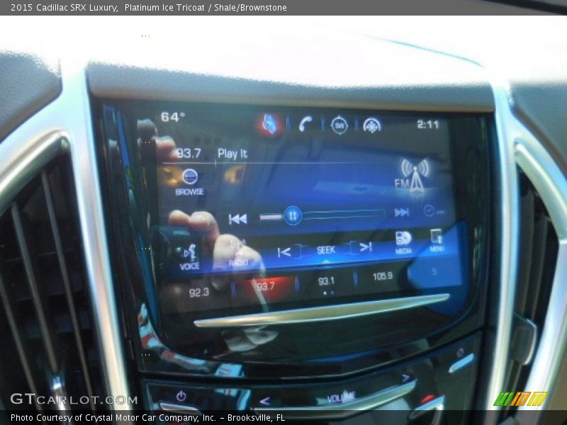 Platinum Ice Tricoat / Shale/Brownstone 2015 Cadillac SRX Luxury