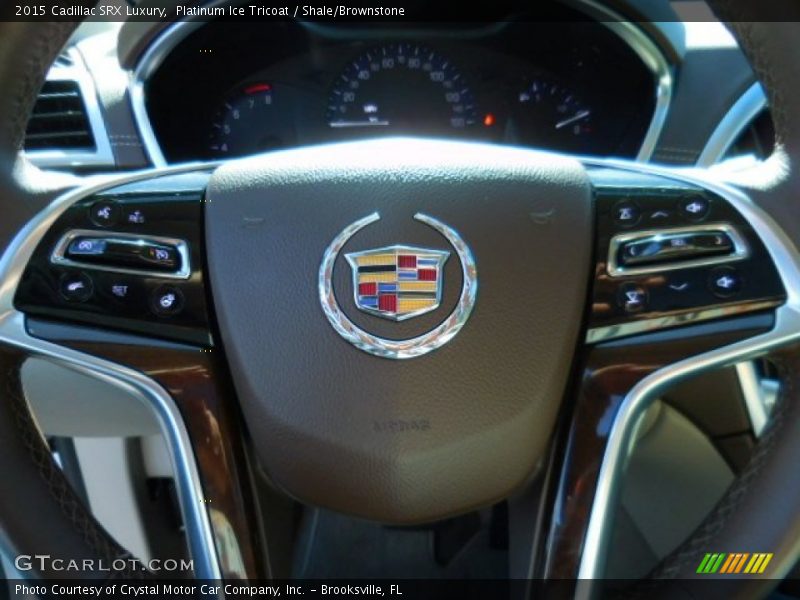 Platinum Ice Tricoat / Shale/Brownstone 2015 Cadillac SRX Luxury