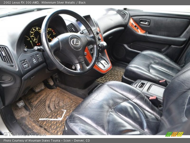 Millennium Silver Metallic / Black 2002 Lexus RX 300 AWD