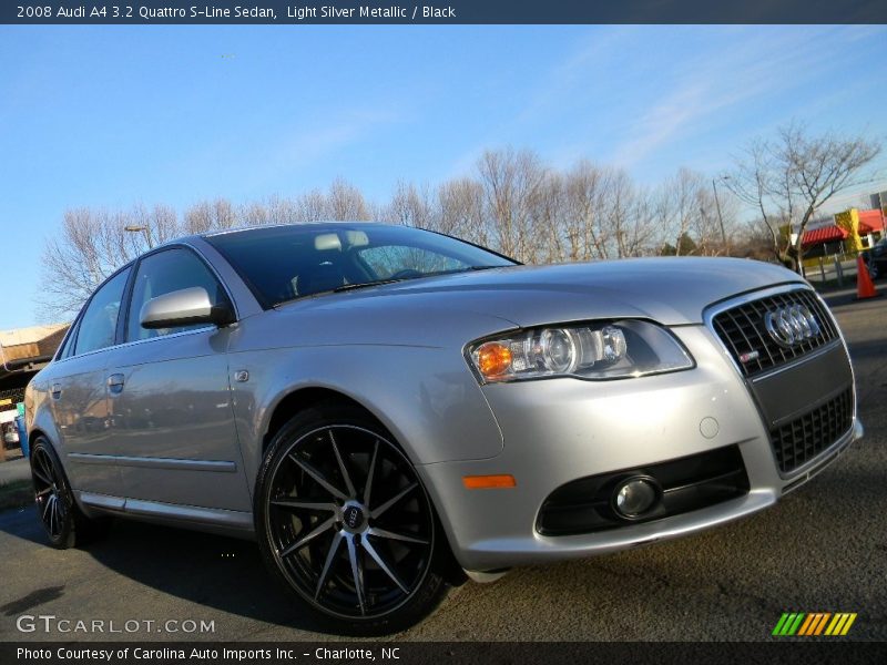 Light Silver Metallic / Black 2008 Audi A4 3.2 Quattro S-Line Sedan
