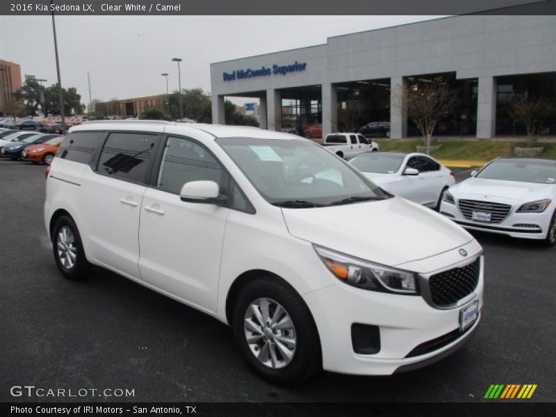 Clear White / Camel 2016 Kia Sedona LX