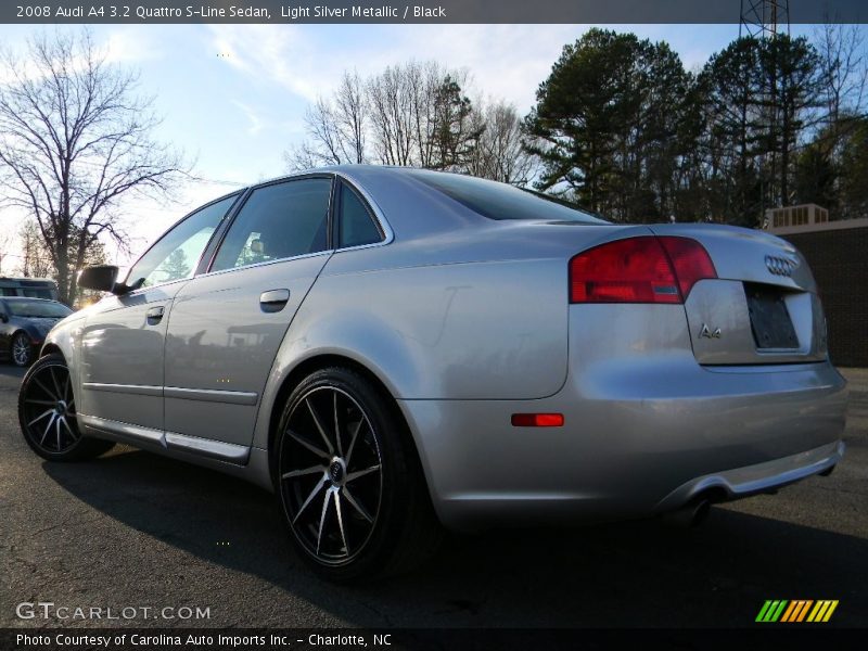 Light Silver Metallic / Black 2008 Audi A4 3.2 Quattro S-Line Sedan