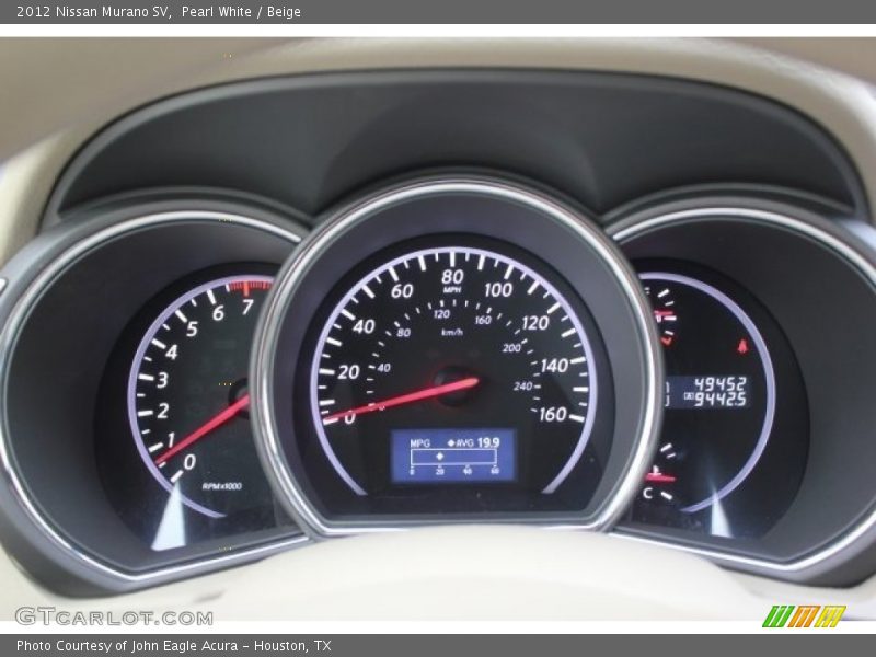 Pearl White / Beige 2012 Nissan Murano SV