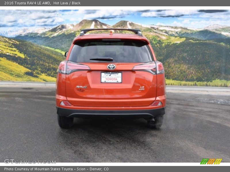 Hot Lava / Black 2016 Toyota RAV4 LE AWD