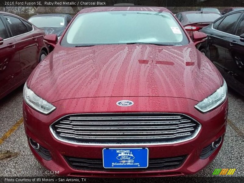 Ruby Red Metallic / Charcoal Black 2016 Ford Fusion SE