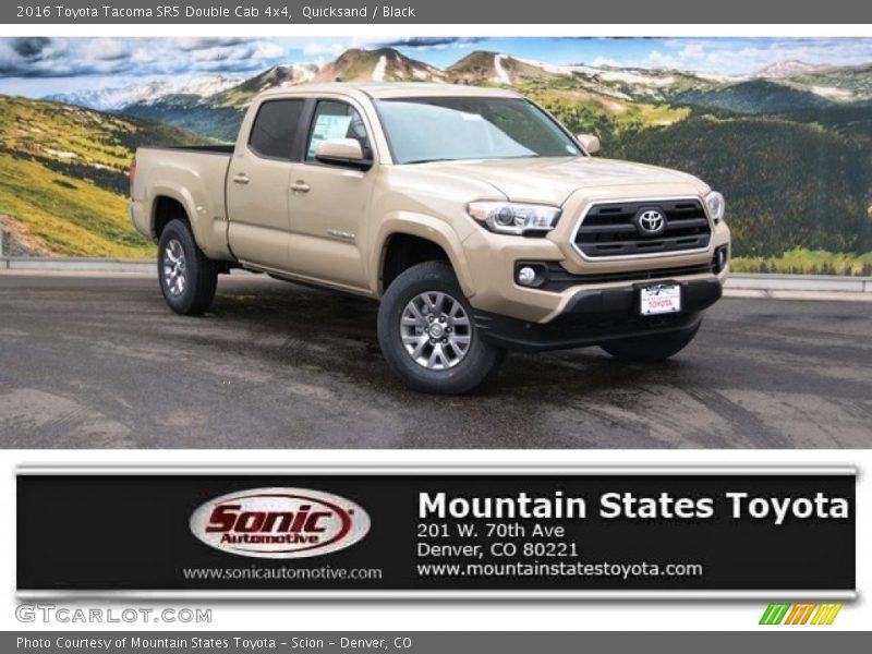 Quicksand / Black 2016 Toyota Tacoma SR5 Double Cab 4x4