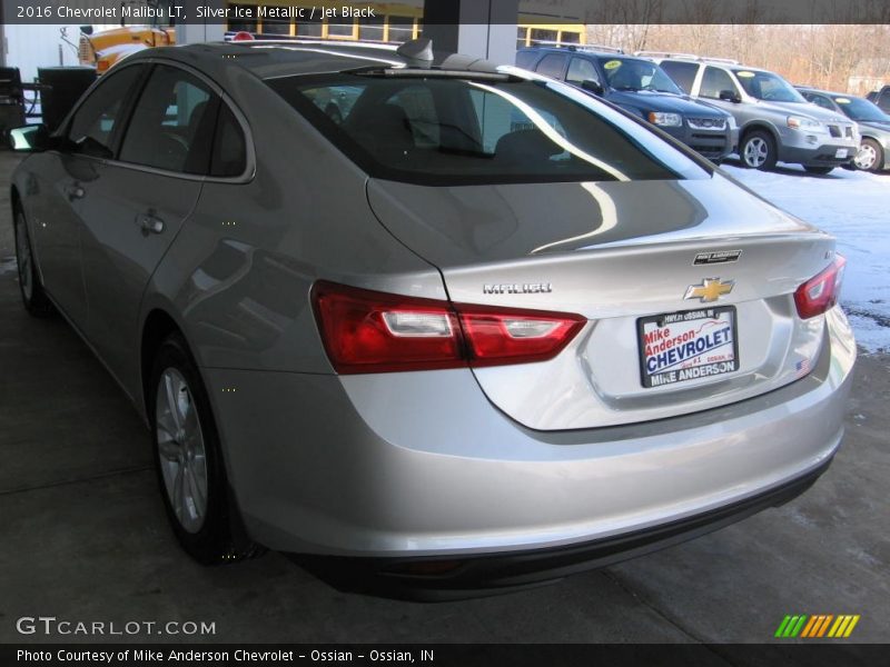 Silver Ice Metallic / Jet Black 2016 Chevrolet Malibu LT