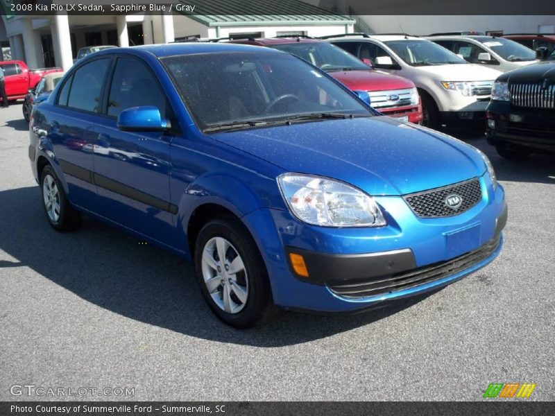 Sapphire Blue / Gray 2008 Kia Rio LX Sedan