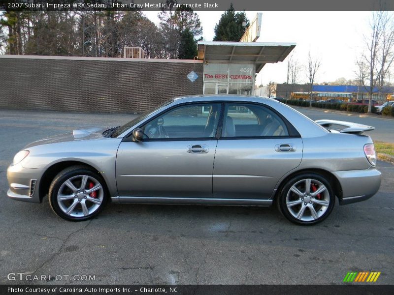 Urban Gray Metallic / Anthracite Black 2007 Subaru Impreza WRX Sedan